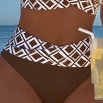 Bikini "Liesl" – Cut-out met Ruitmotief