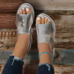Orthopedische Sandalen "Renate" – Goud & Zilver