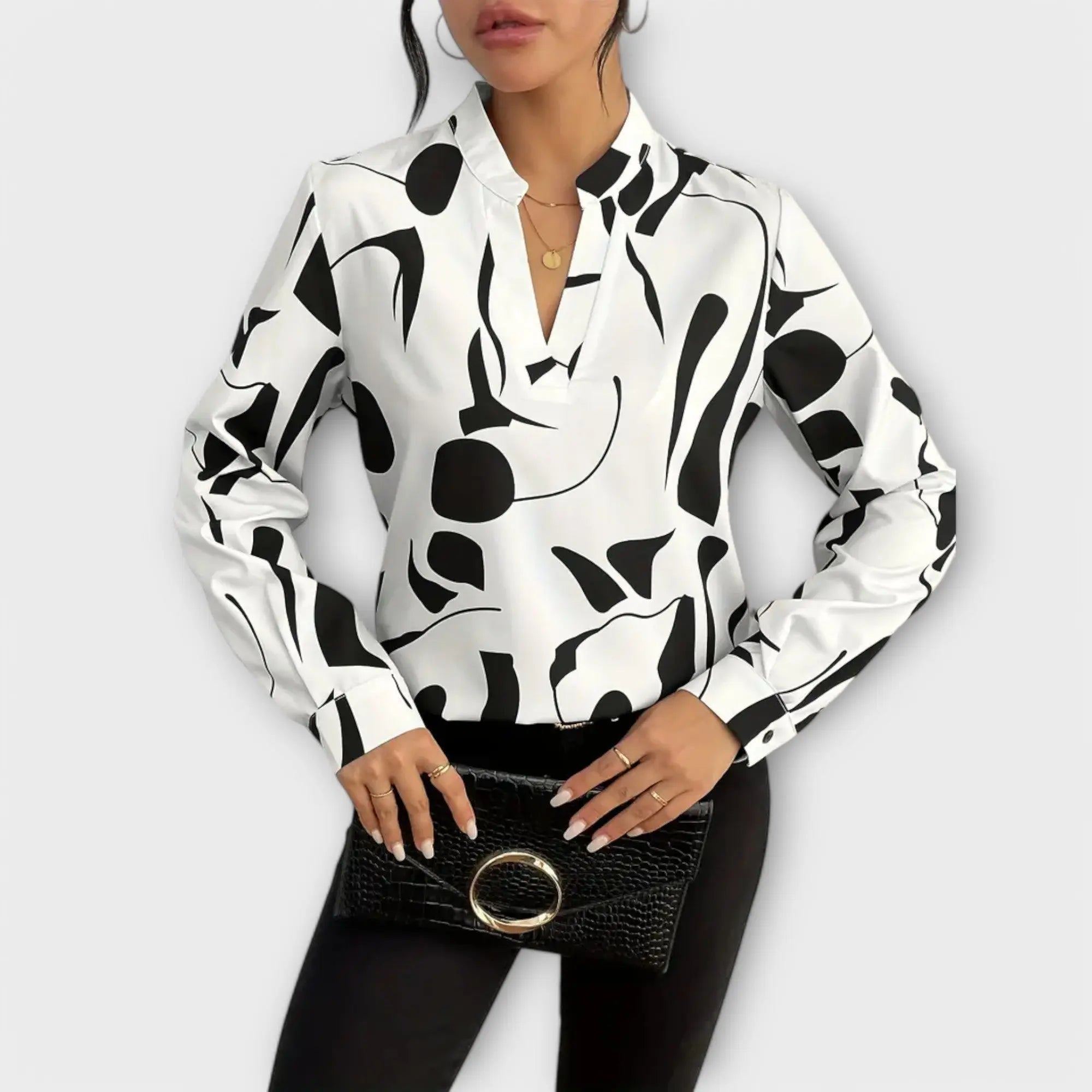 Blouse "Marie" – V-Hals & Lange Mouwen