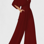 Lange Jumpsuit "Liesl" – V-hals & Capemouwen