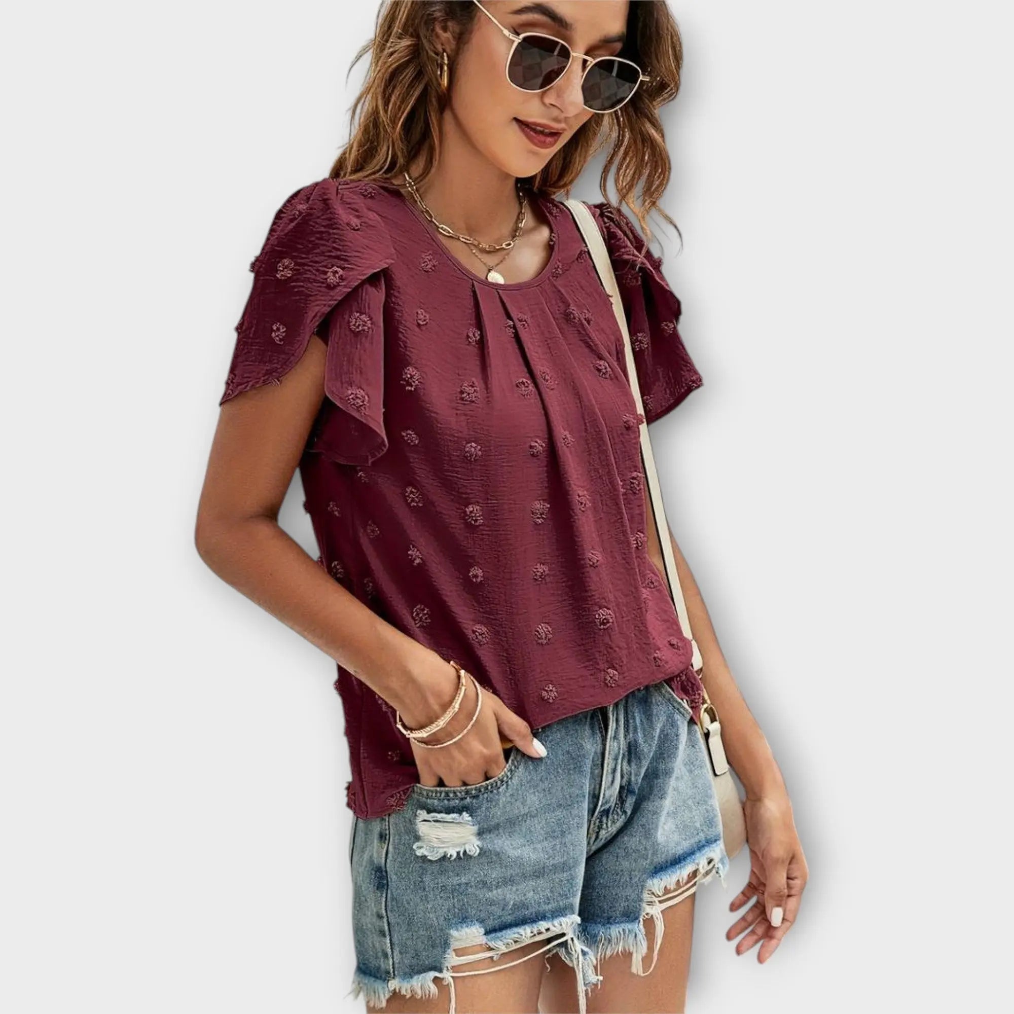 Blouse "Laura" – Plumetis Stippen