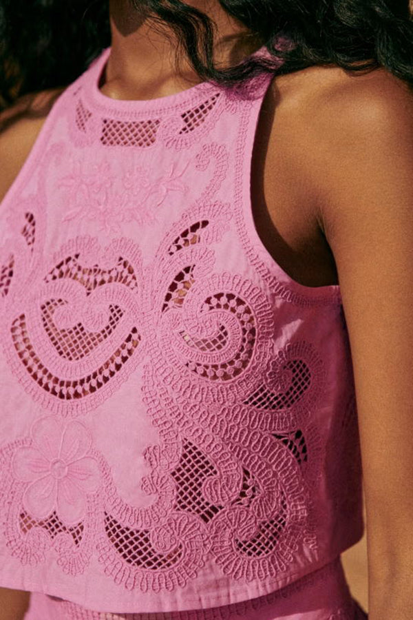 Ensemble en dentelle "Moema" – Bohème rose