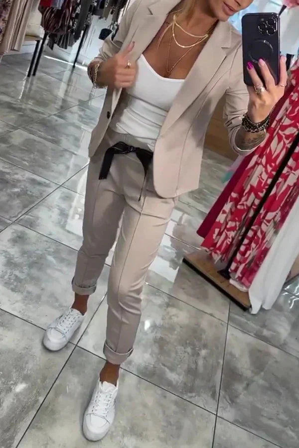 Ensemble "Adriana" – Blazer souple & pantalon