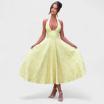 Midikleed "Hanna" – Florale Jacquard
