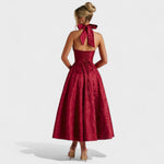 Midikleed "Hanna" – Florale Jacquard