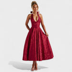 Midikleed "Hanna" – Florale Jacquard