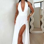 Vloeiend Kleed "Regina" – Elegant met Split