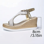 Sandales compensées "Marie-Luise" – Mesh & verni