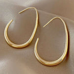 Boucles d'oreilles – Métal ovale