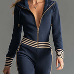 Sportieve Jumpsuit "Cornelia" – Donkerblauw