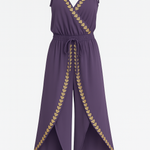 Combinaison "Theresa" – Lilas aux détails dorés
