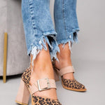 Suède Sandalen "Selveta" – Luipaardprint