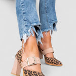 Suède Sandalen "Selveta" – Luipaardprint