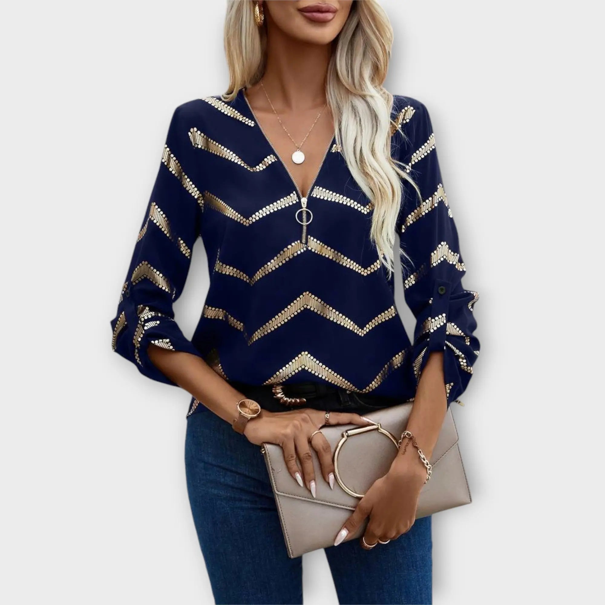 Blouse "Johanna" – Halve Rits