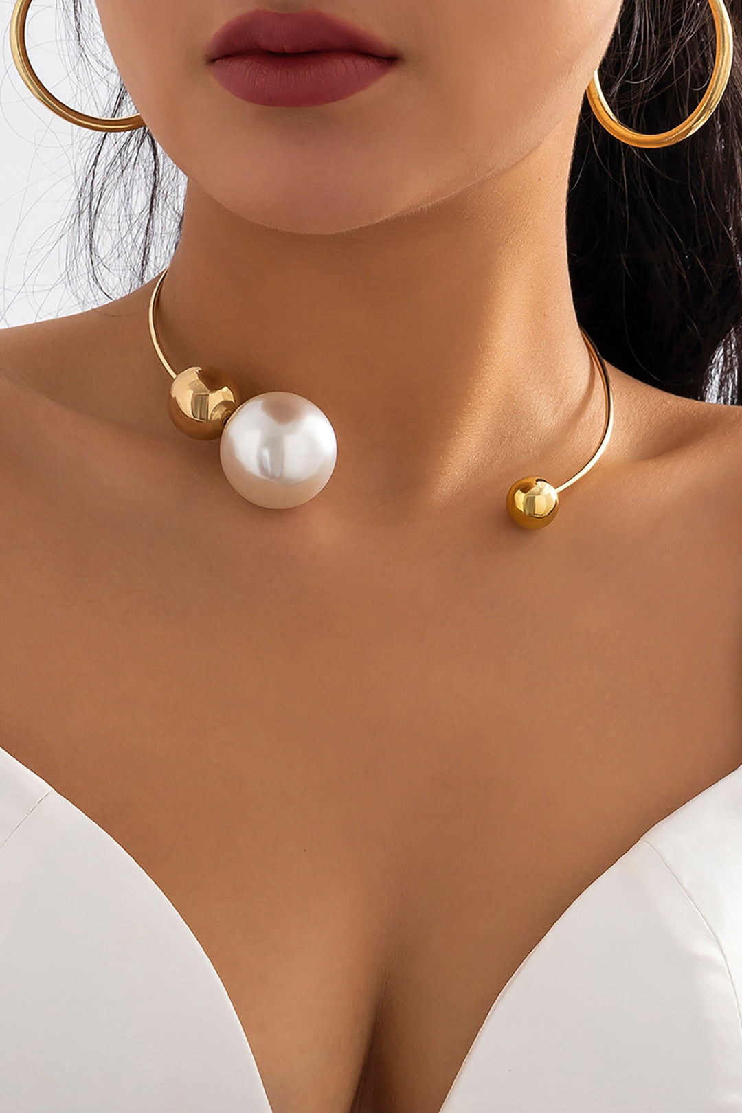 Collier – Perles métalliques