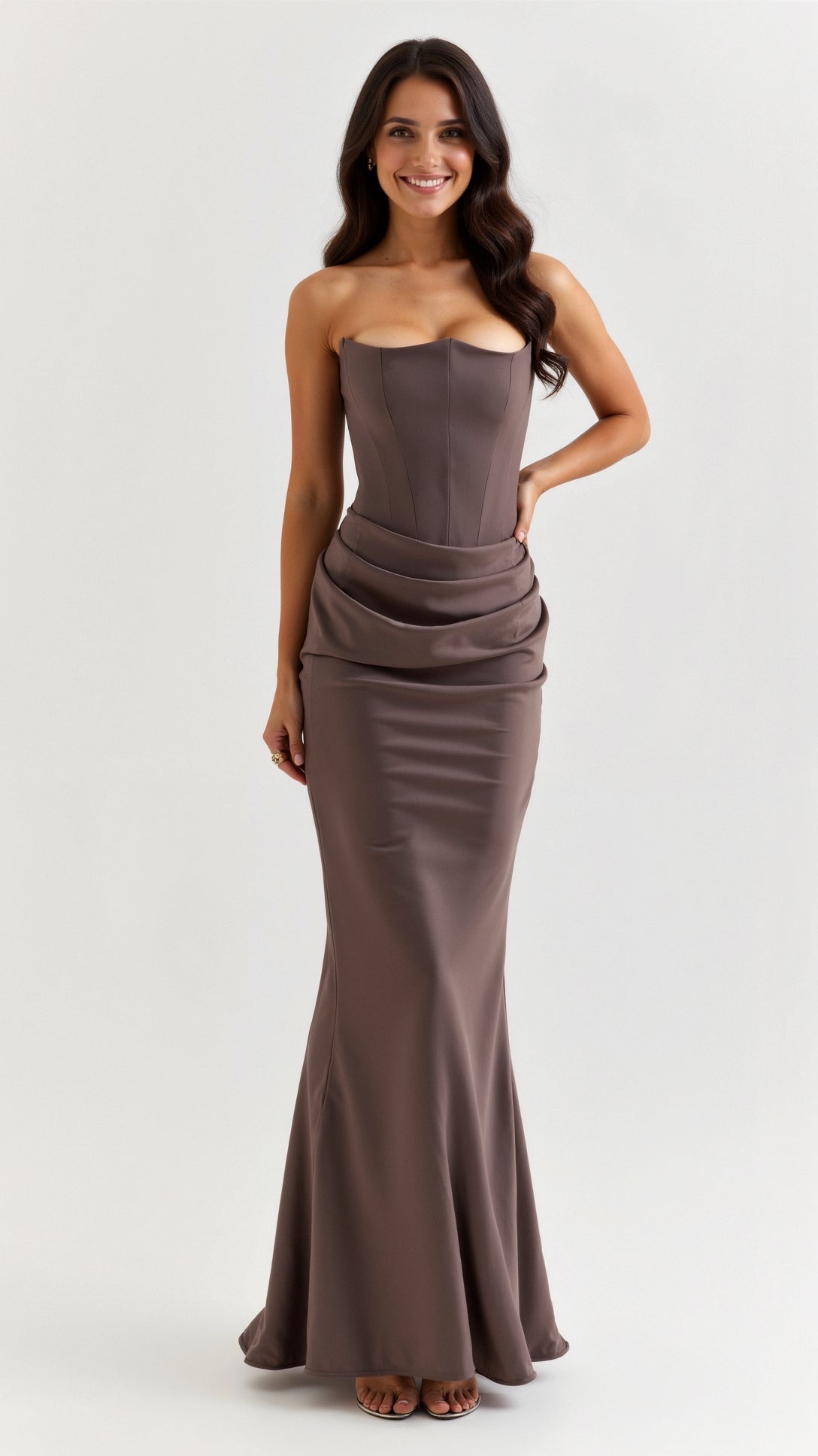 Robe longue corset "Friederike" – Silhouette sirène