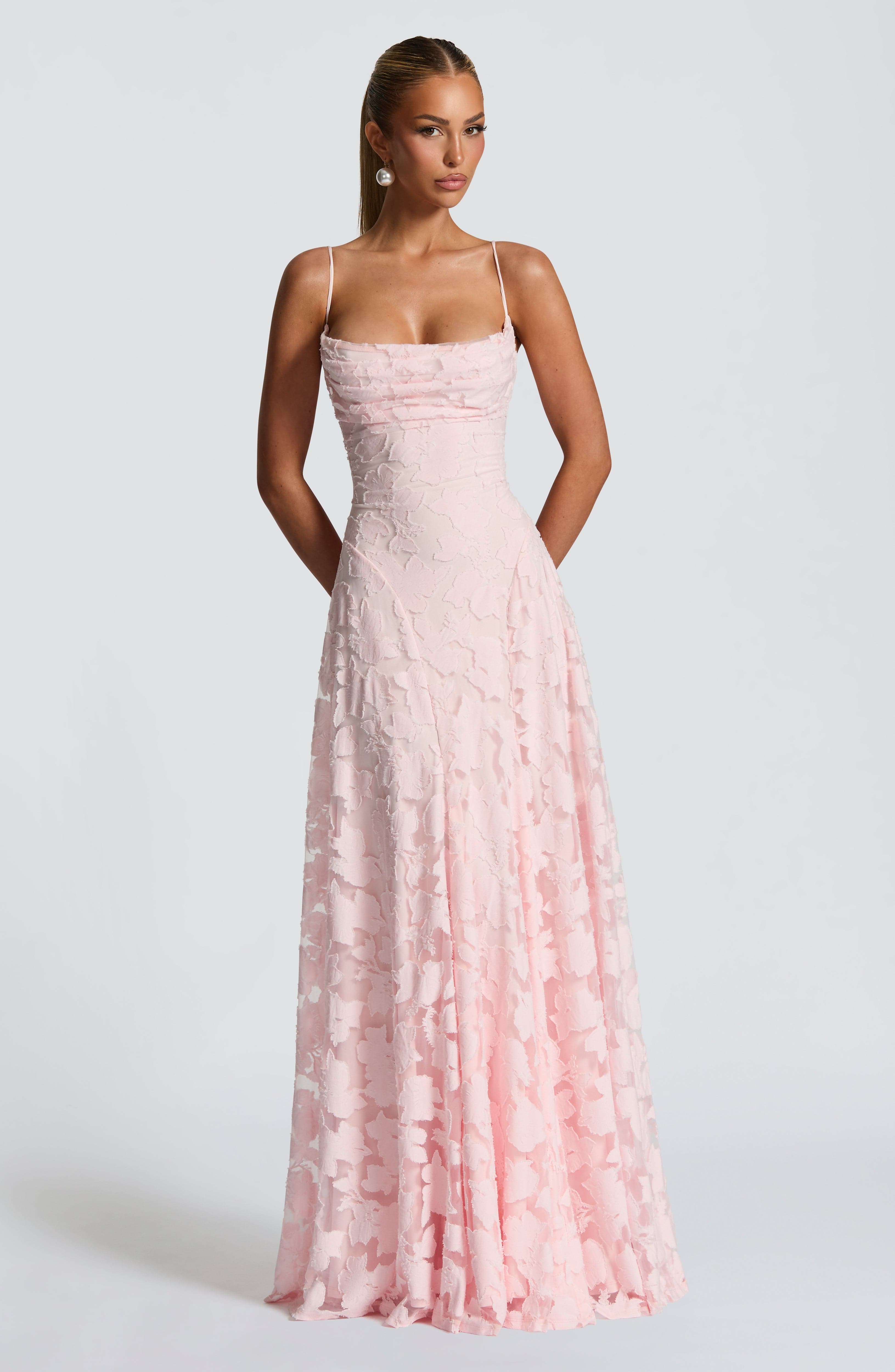 Robe longue "Cornelia" – Corset & dentelle