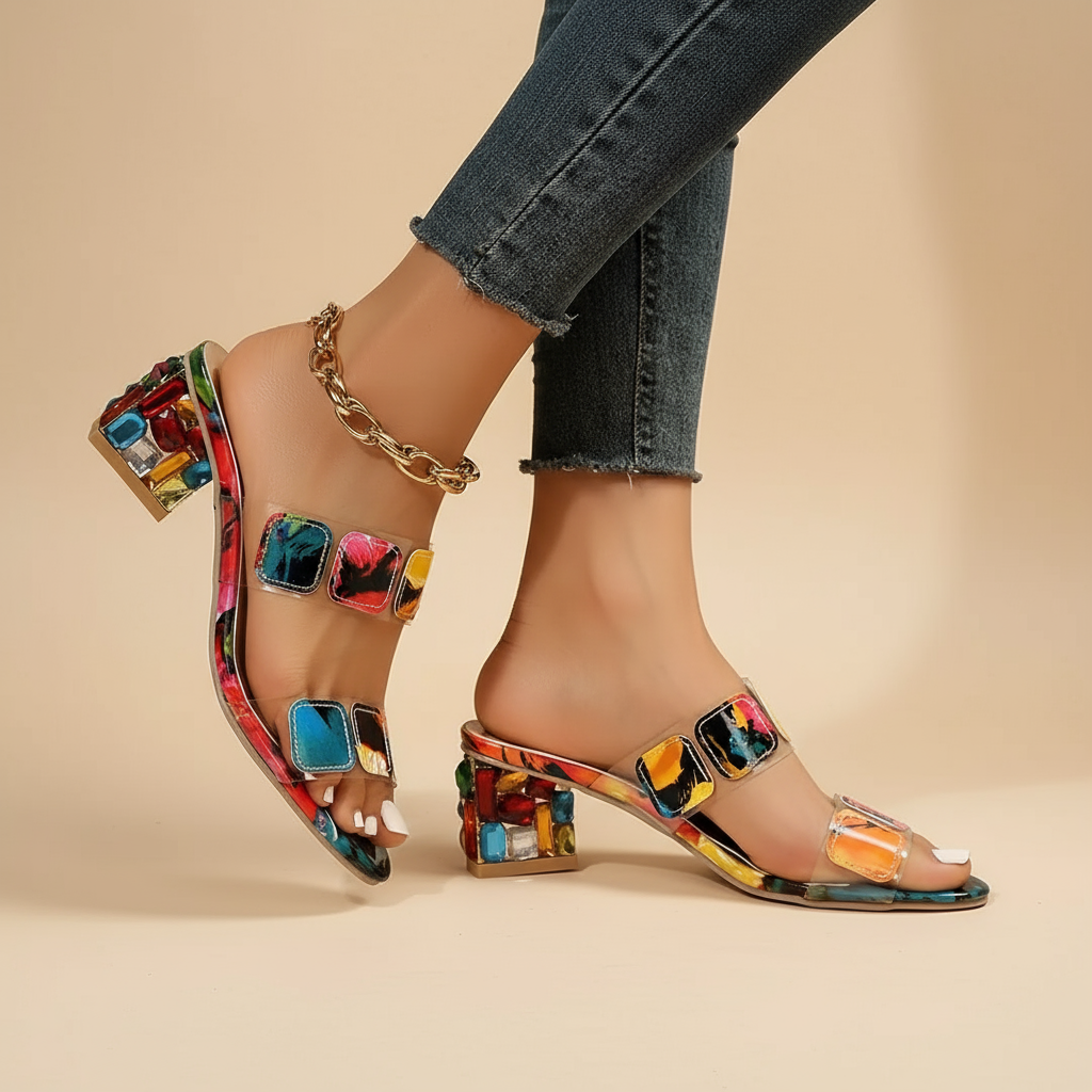 Comfortsandalen "Hannah" – Colorblock