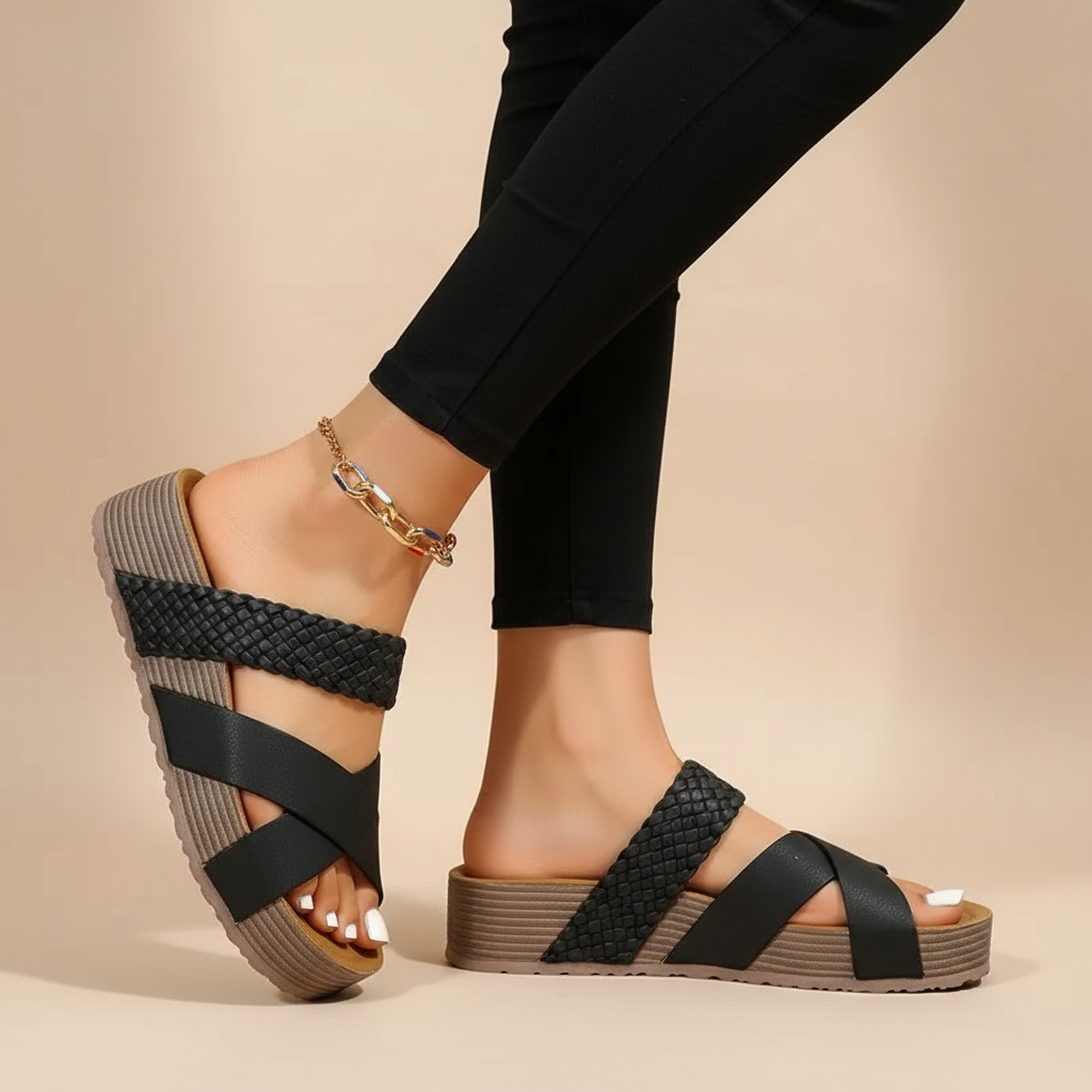 Orthopedische Sandalen "Katharina" – Geweven Riempjes