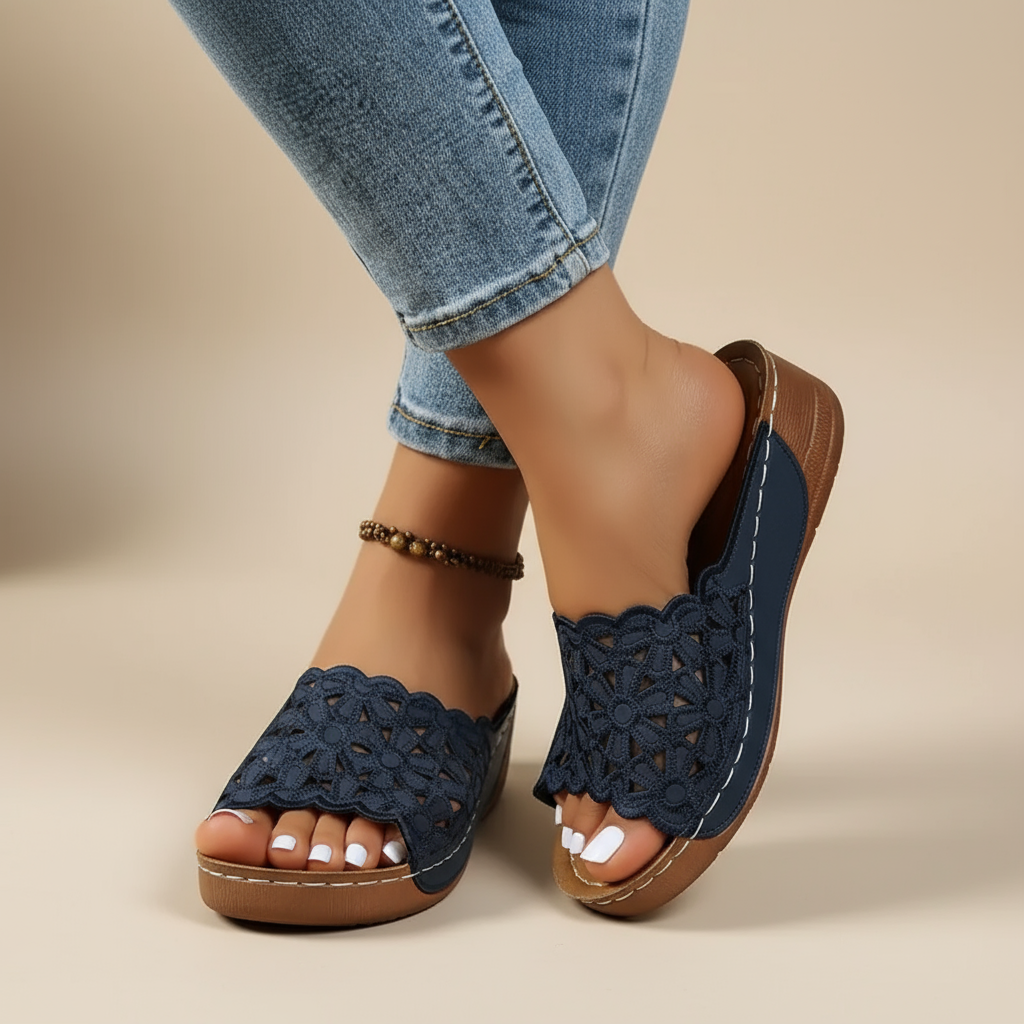 Ergonomische Sandalen "Irene" – Bloemuitsnijding