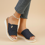 Ergonomische Sandalen "Thea" – Denimlook