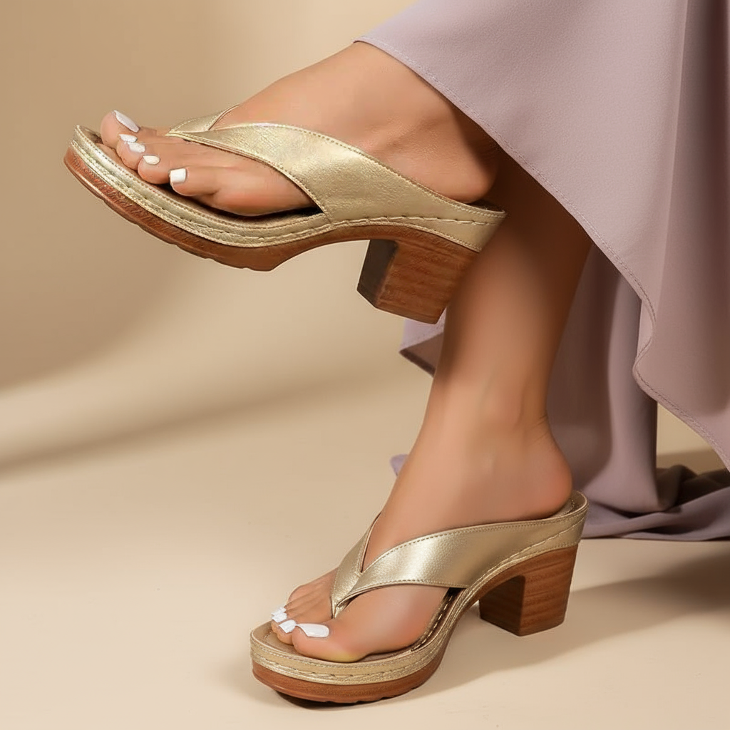 Sandalen "Christa" – Teenring & Blokhak