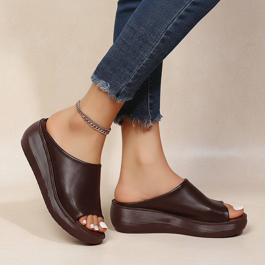 Orthopedische Plateausandalen "Heidi" – Slip-On
