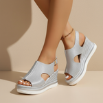 Sleehaksandalen "Lotta" – Metallic Glans