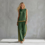 Ensemble en lin "Teresa" – Sans manches & pantalon large