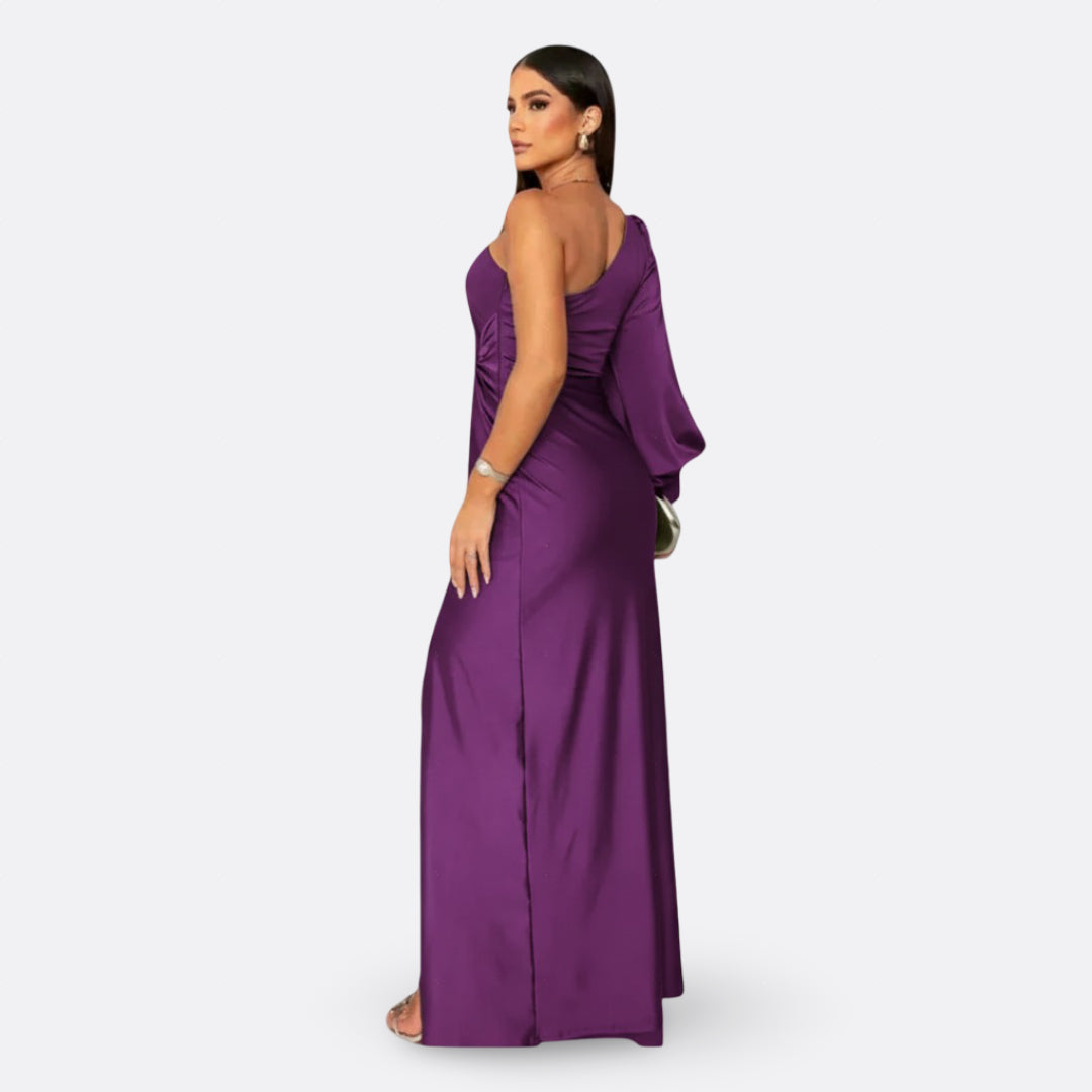 Maxikleed "Senta" – Gedrapeerd & Asymmetrisch