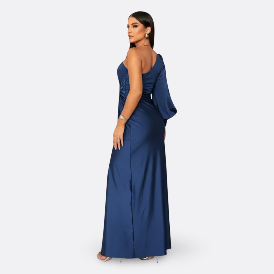 Maxikleed "Senta" – Gedrapeerd & Asymmetrisch
