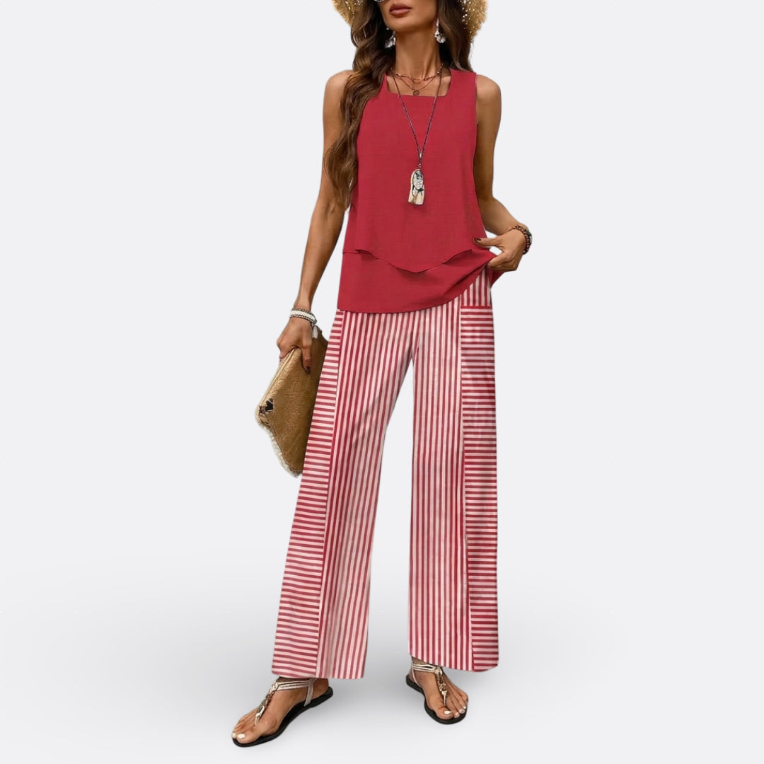 Tweedelige Set "Ísis" – Top & Rechte Broek