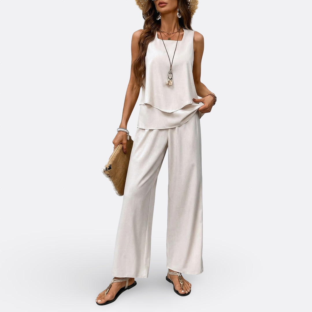 Tweedelige Set "Ísis" – Top & Rechte Broek