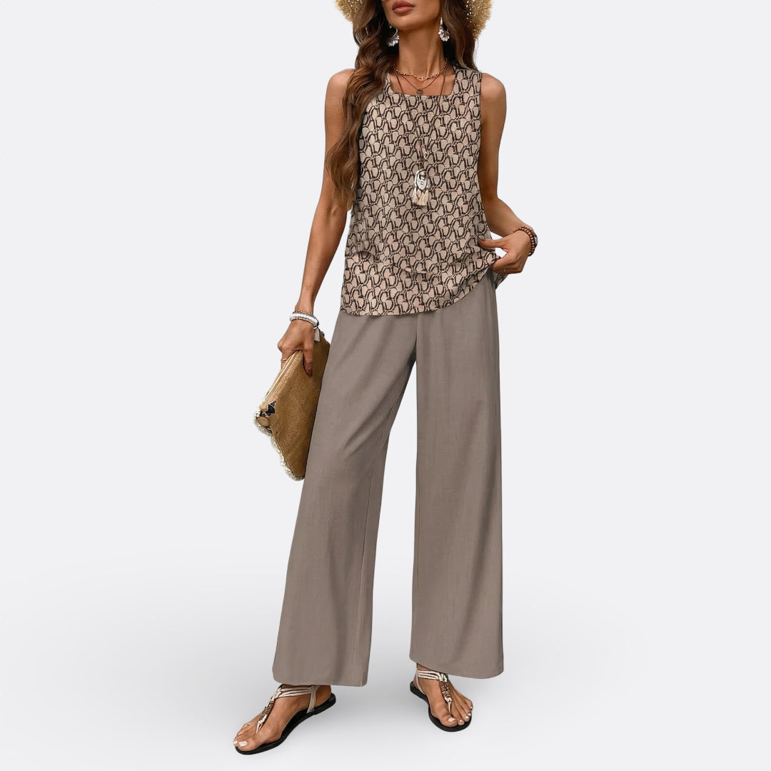 Tweedelige Set "Ísis" – Top & Rechte Broek