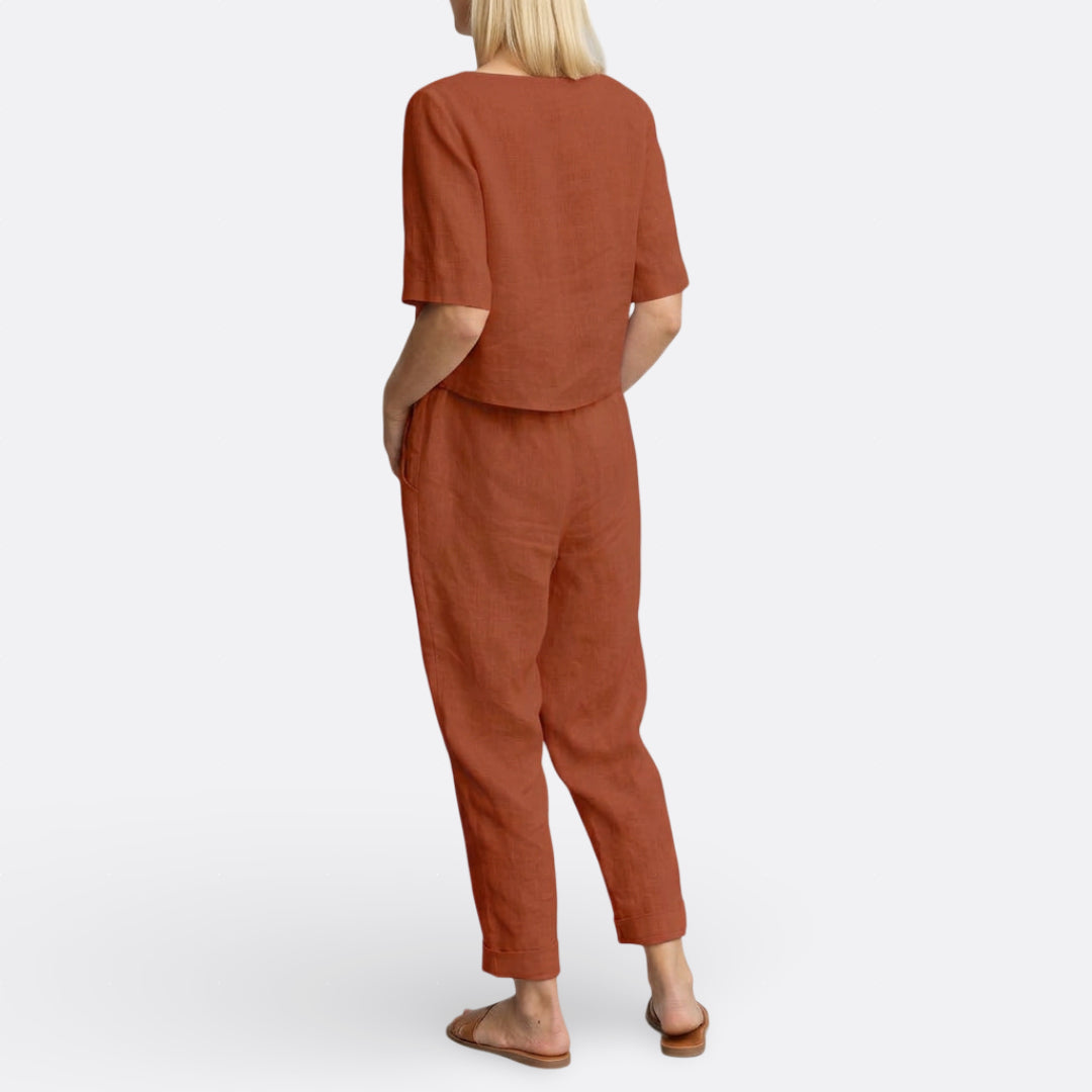 Tweedelige Set "Mia" – Top & Wijde Broek
