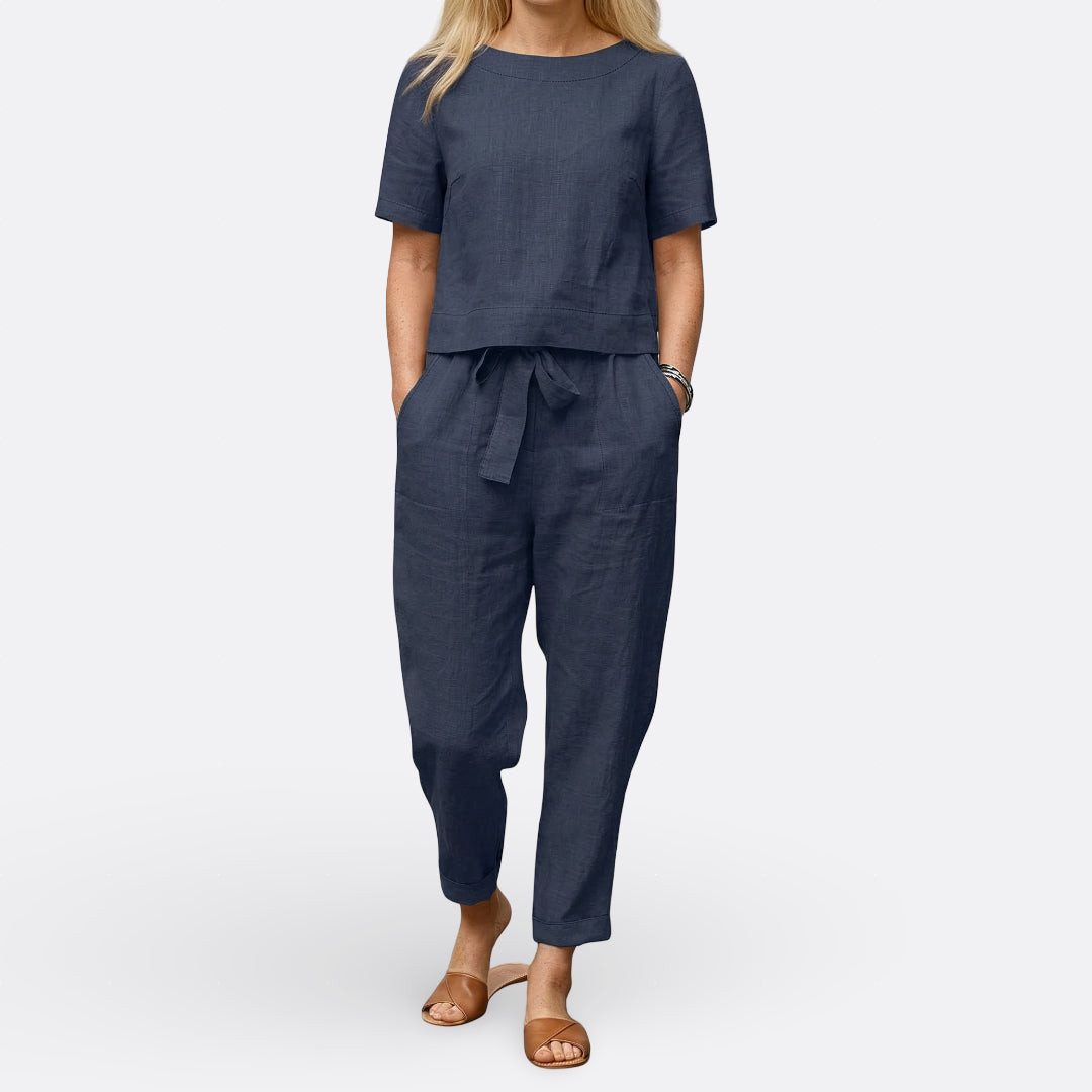 Ensemble deux pièces "Mia" – Top & pantalon large