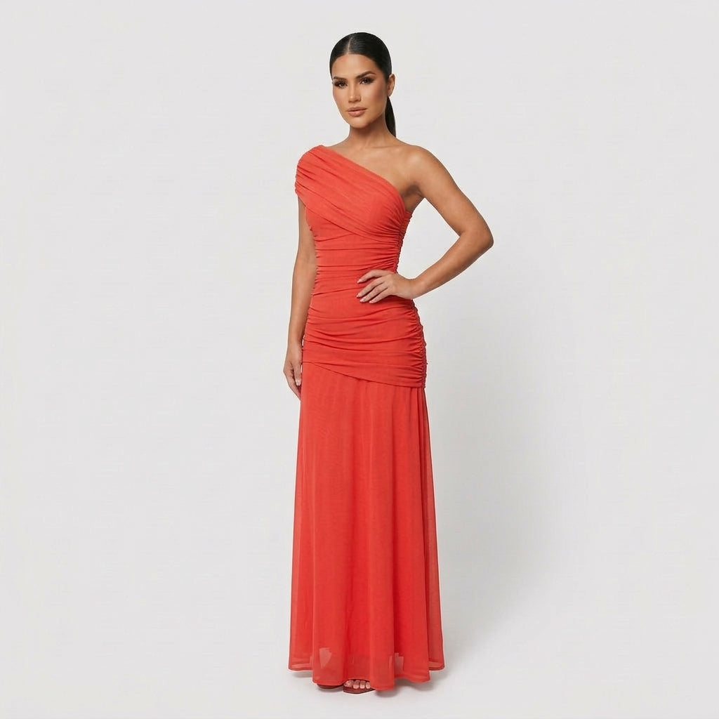 Robe longue "Sabine" – Noire ou orange
