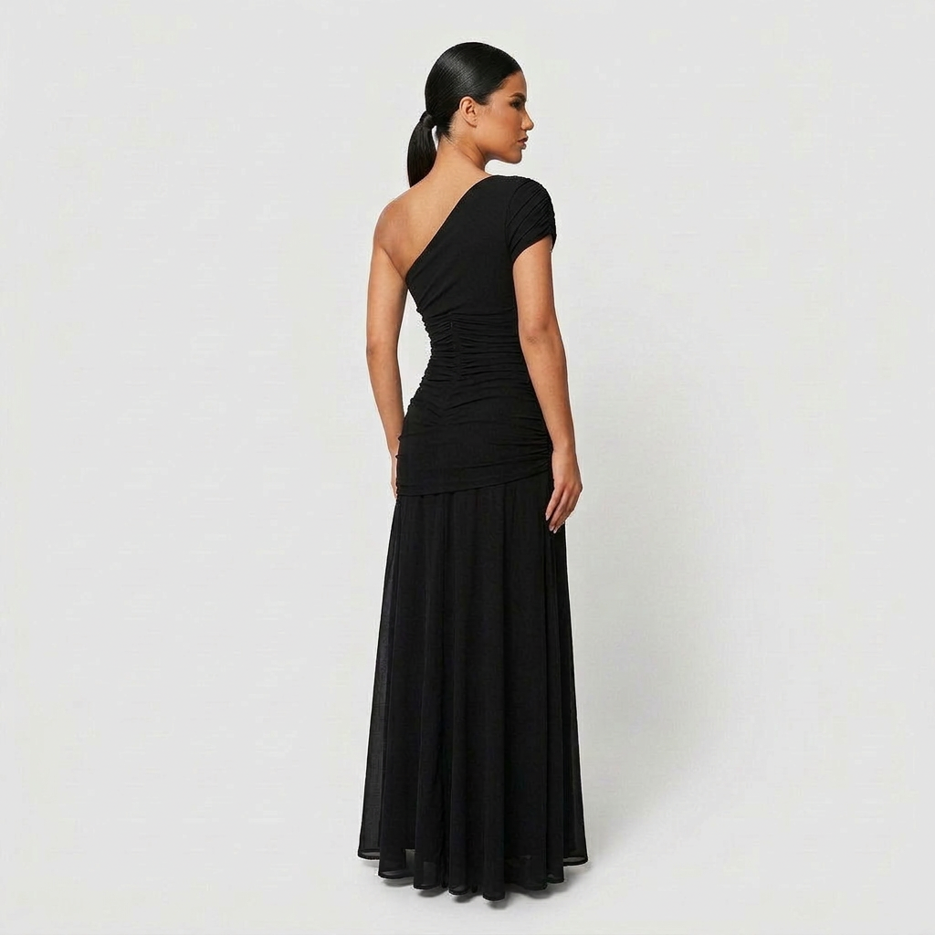 Robe longue "Sabine" – Noire ou orange