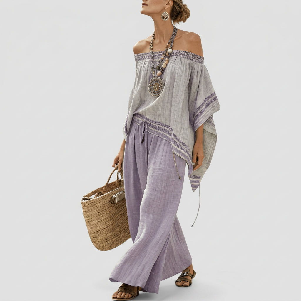 Bohemian Set "Ulrike" – Bardot Top