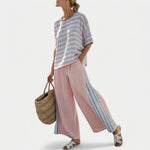 Ensemble "Bettina" – Lin de Bambou Rose