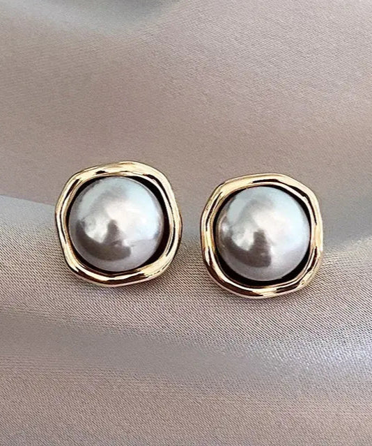 Boucles d'oreilles – Perle noire