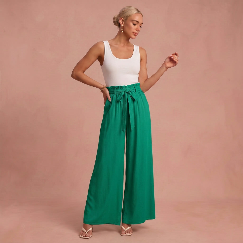 Pantalon ample "Lea" – Taille haute