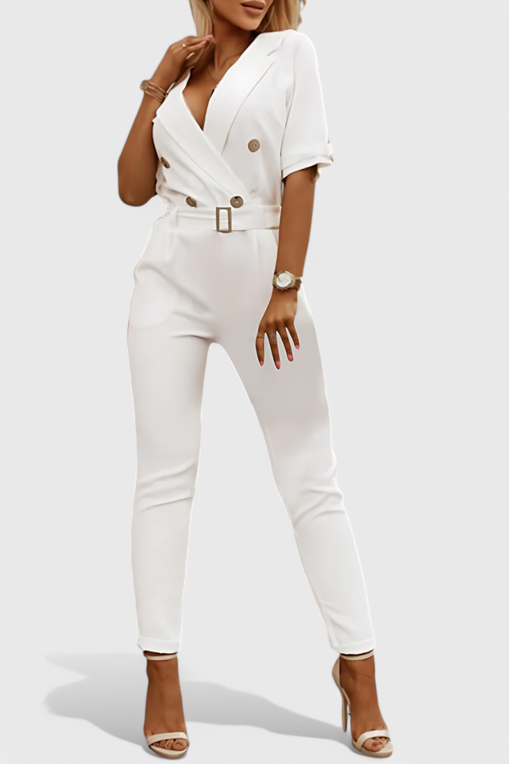 Jumpsuit "Frieda" – V-hals & Vloeiend