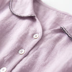 Robe "Heidi" – Coton-Lin à Manches Mi-Longues