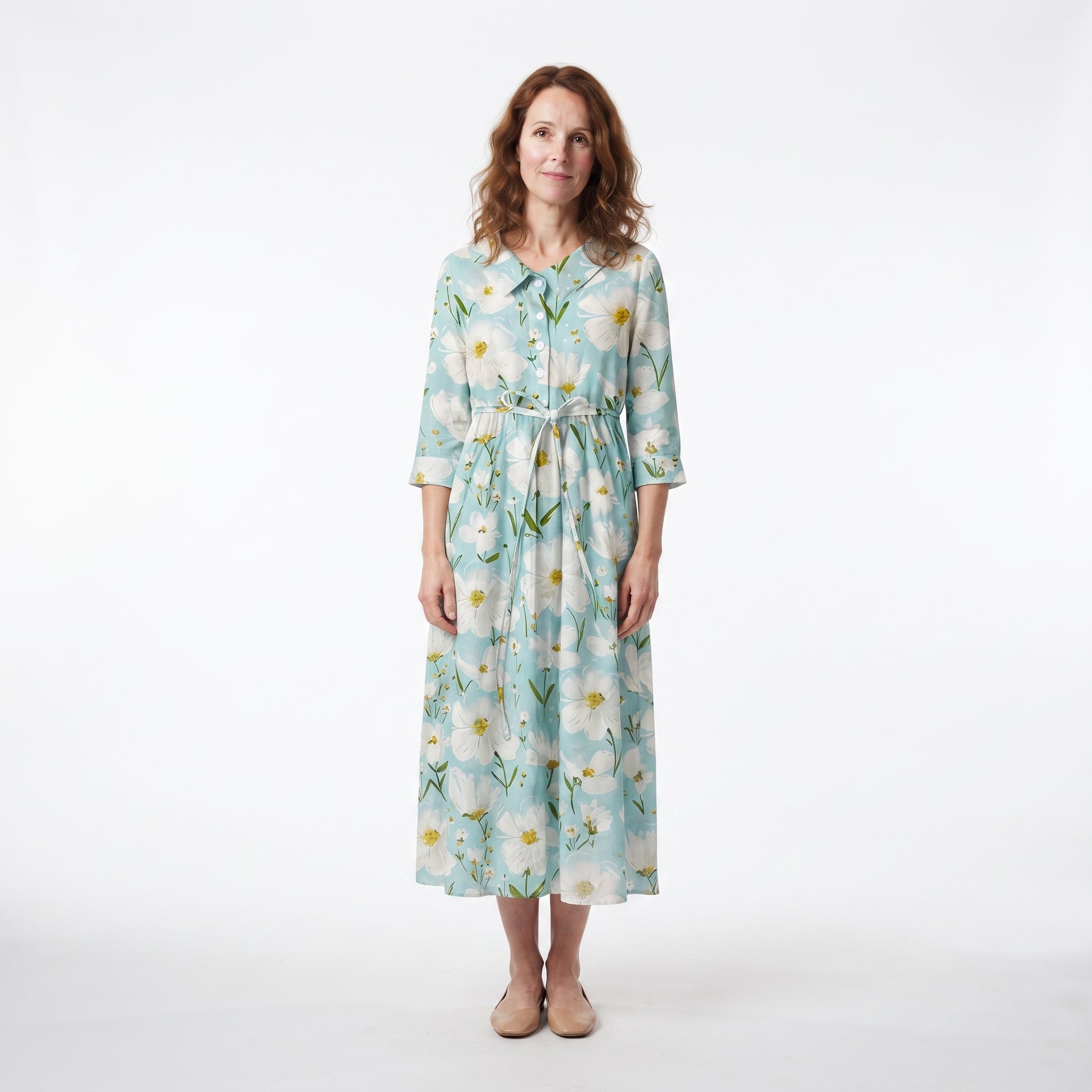 Bloemenkleed "Sophie" – Katoen & Linnen