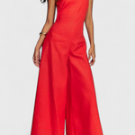 Halter Jumpsuit "Elsa" – Ramie met Wijde Pijpen