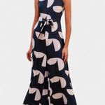 Jumpsuit "Luise" – Zwart met Print & Wijde Pijpen