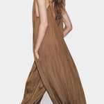 Plissé Jumpsuit "Lea" – Bruin