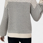 Trui "Irene" – Colorblock Abrikoos