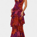 Chiffon Kleed "Nina" – Diepe V-Hals
